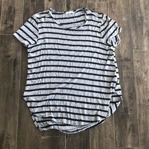 Gray & Black Striped Tee